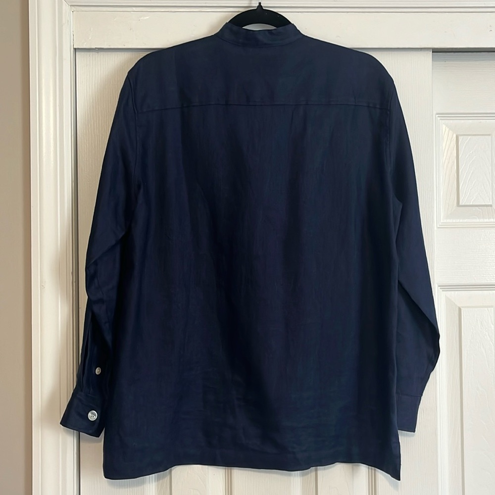 Lauren by Ralph Lauren Mandarin Collar Button Down - Picture 2 of 6